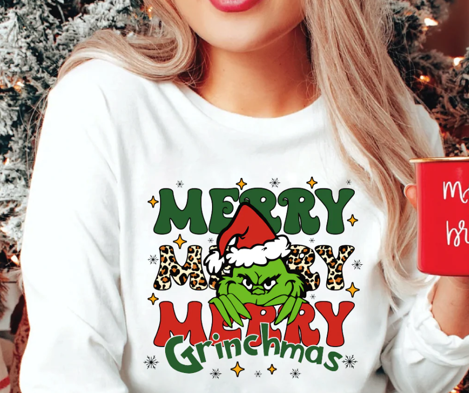 Merry Grinchmas Design (Youth/Adult Decal)
