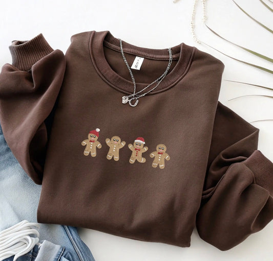 Embroidered Gingerbread Unisex Crew