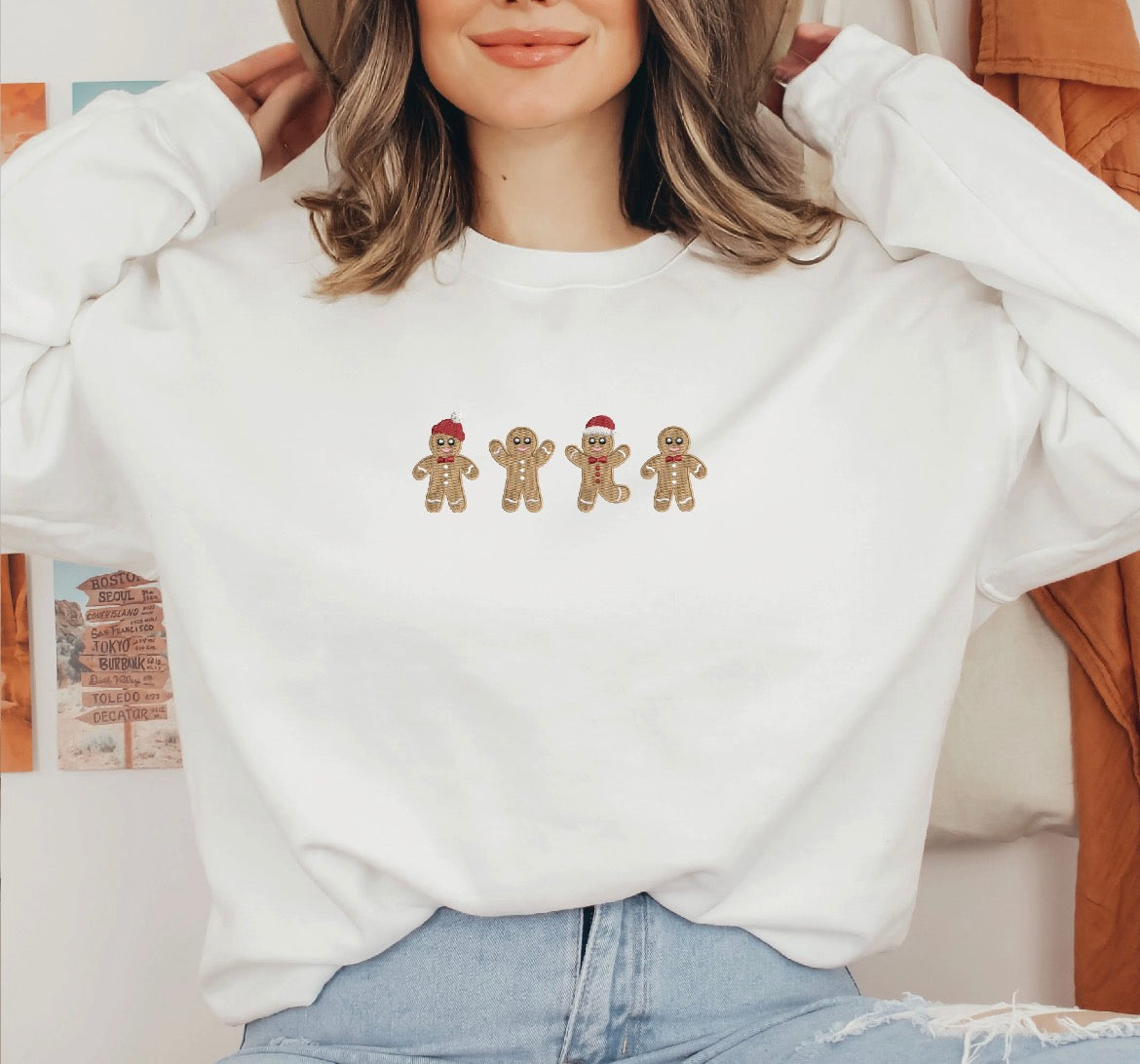 Embroidered Gingerbread Unisex Crew