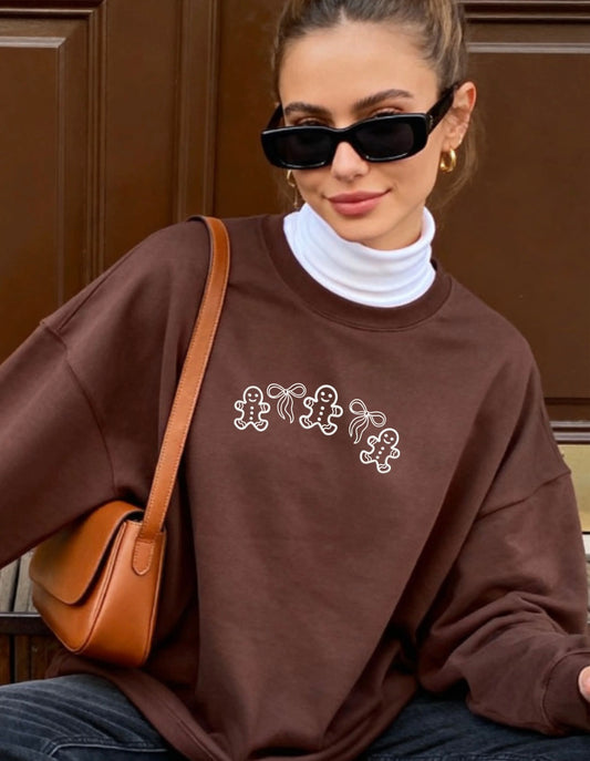 Embroidered Gingerbread Men Unisex Crew