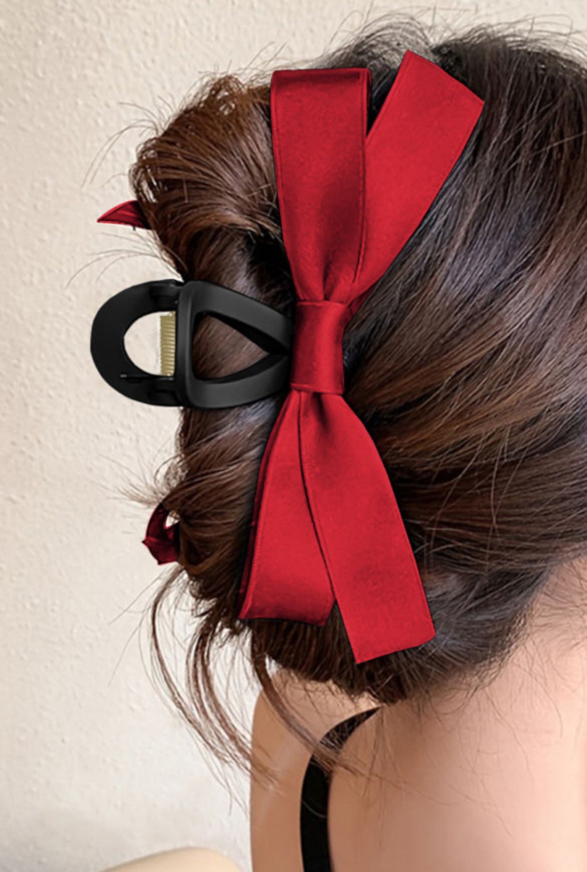 Red Bow 4” Claw Clip