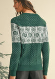 Green Snowflake Sweater