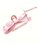 Pink Bow 4” Claw Clip