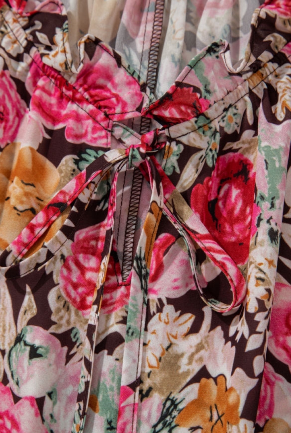 Pink Floral Short Sleeve Blouse—FINAL SALE