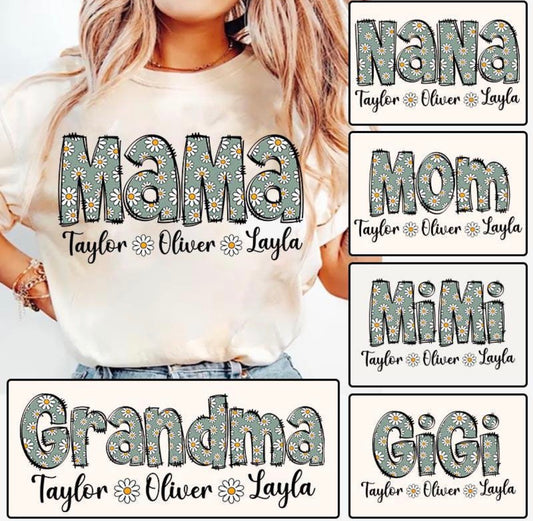Word with personalized names