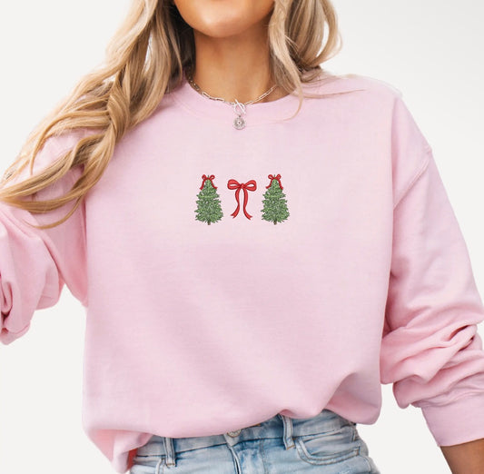Embroidered Trees Unisex Crew