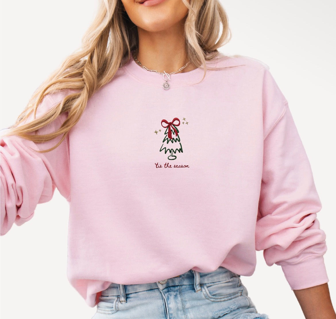 Embroidered Tis the Season Unisex Crew