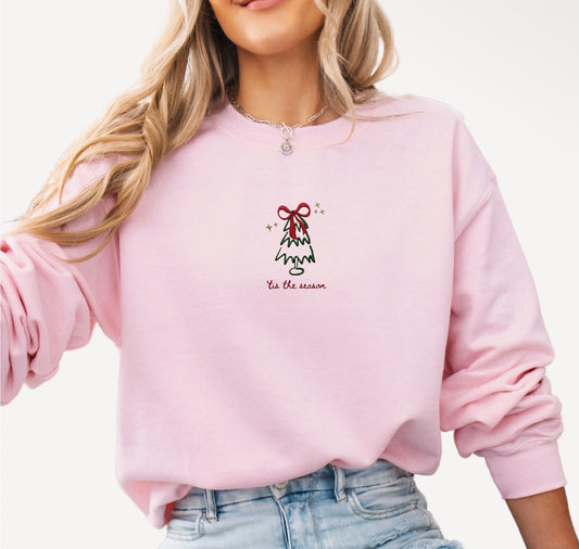 Embroidered Tis the Season Unisex Crew