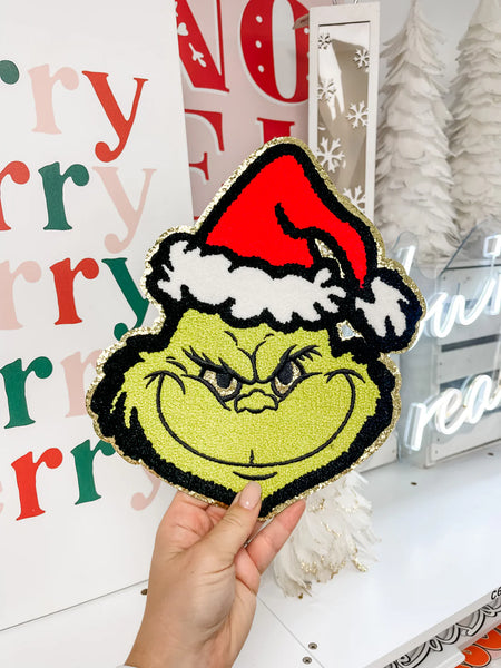 Grinchy Chenille Patch (Add Shirt to Cart)