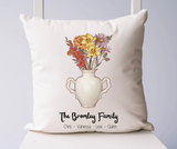 PRE ORDER Personalized Family Garden Pillow Cover (Cover ONLY!)