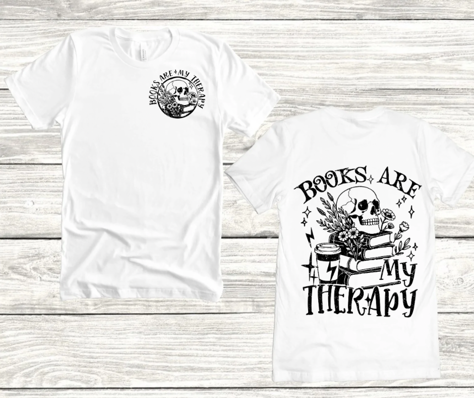 Books are my Therapy (Front & Back Design)