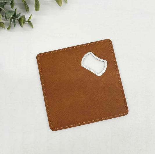 Personalized Coaster with Bottle Opener