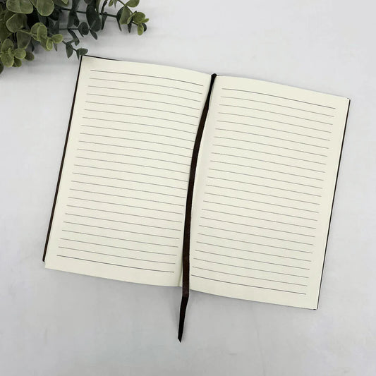 Personalized Hot Pink Leatherette Hard Cover Notebook
