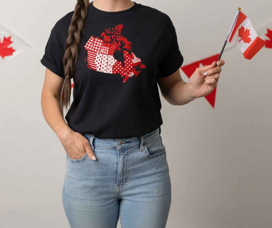 Faux Patchwork Canada Map