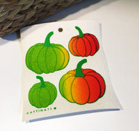 Pumpkins Swedish Dishcloth